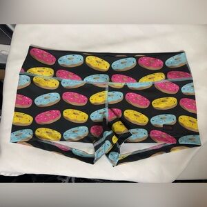 Mi Vibrant Donut Print Athletic Shorts